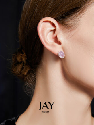 Amethyst Elegant Stud Earrings - Light Luxury, Niche Design